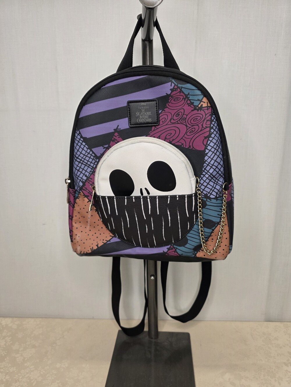 Disney Nightmare Before Christmas Mini Backpack Sally Patchwork Jack Skellington